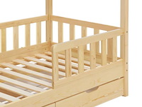 Kinderbed marli - 80 x 160 cm - houtkleur - incl. bedlades - afbeelding 10 van  16