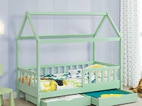 Kinderbed marli - 80 x 160 cm - mint - incl. bedlades - afbeelding 9 van  16
