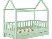 Kinderbed marli - 80 x 160 cm - mint - incl. bedlades - afbeelding 2 van  16
