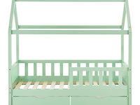 Kinderbed marli - 80 x 160 cm - mint - incl. bedlades - afbeelding 3 van  16