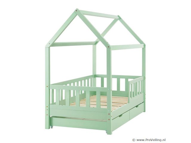 Kinderbed marli - 80 x 160 cm - mint - incl. bedlades - afbeelding 5 van  16