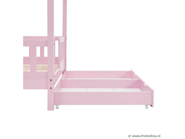 Kinderbed marli - 80 x 160 cm - roze - incl. bedlades - afbeelding 7 van  16