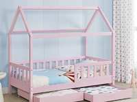 Kinderbed marli - 80 x 160 cm - roze - incl. bedlades - afbeelding 9 van  16