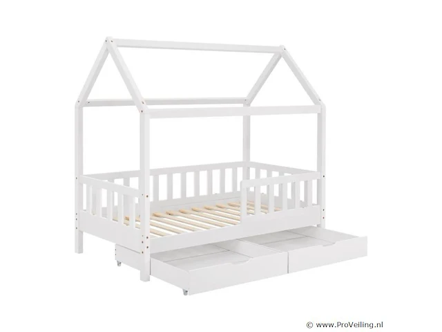 Kinderbed marli - 80 x 160 cm - wit - incl. bedlades - afbeelding 1 van  16