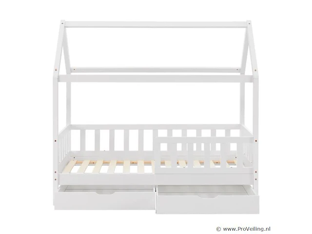 Kinderbed marli - 80 x 160 cm - wit - incl. bedlades - afbeelding 16 van  16