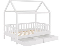 Kinderbed marli - 80 x 160 cm - wit - incl. bedlades - afbeelding 1 van  16