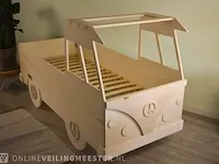 Kinderbed vw t1 hout peacesleepers met wandplankje