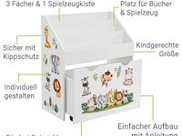 Kinderboekenkast - 63 x 30 x 70 cm - wit - afbeelding 3 van  7