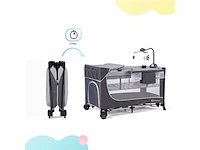 Kinderkraft leody acc reisbedje baby muziekmobiel met hanger grijs - afbeelding 3 van  5
