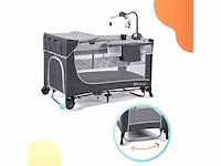 Kinderkraft leody acc reisbedje baby muziekmobiel met hanger grijs - afbeelding 4 van  5