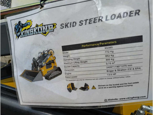 King kong - xg380 - skidsteer loader - afbeelding 28 van  28