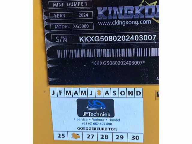 Kingkong - xg5080 - various earthmoving equipment - 2024 - afbeelding 6 van  6