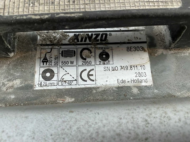 Kinzo 8e303 tegelzaagmachine - afbeelding 6 van  6