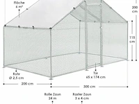 Kippenren hls25t 3 x 2 x 2 meter - afbeelding 2 van  18