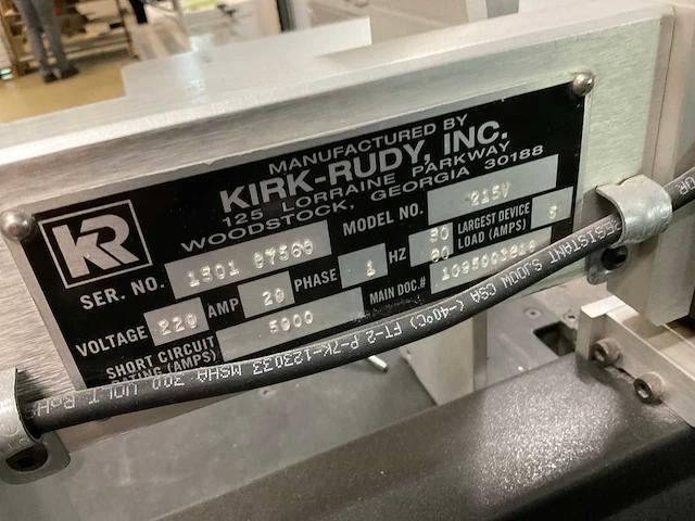 Kirk ruby 435, 215v, 314-3 adresseer label en sluitmachine - afbeelding 2 van  27