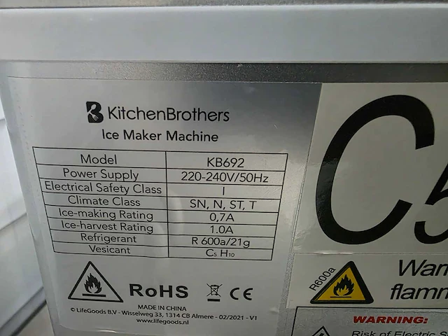 Kitchen brothers - kb692 - ijsblokjesmachine - afbeelding 5 van  5