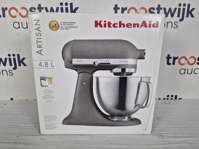 Kitchenaid artisan 5ksm185ps keukenmachine 300 w 4,8 l grijs - afbeelding 2 van  2