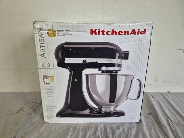 Kitchenaid keukenrobot - keukenmachine artisan met 300 watt - 4,8 l, onyx zwart - afbeelding 2 van  2