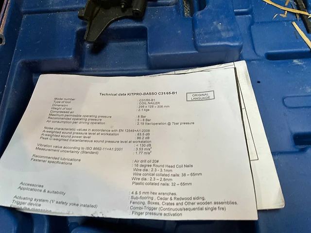Kitpro-basso c31/65 b1 pneumatische tacker - afbeelding 3 van  3