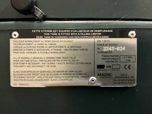 Kiwa 5500v diesel tank - afbeelding 3 van  12