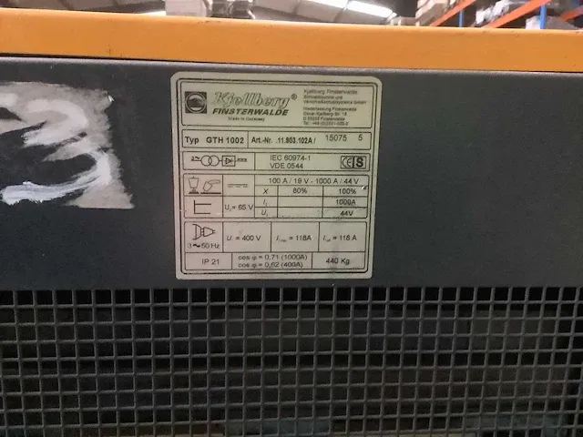 Kjelberg - gth1002/ka51 - submerged arc welder - afbeelding 8 van  8