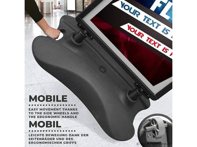 Klantenstopper / reclamebord / stoepbord - zwart - 47 x 66 x 128 cm - afbeelding 2 van  8