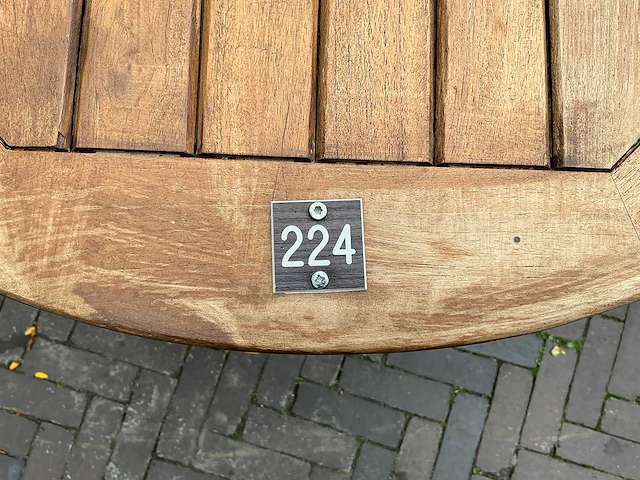 Klaptafel teak rond 80cm (4x) - afbeelding 3 van  5