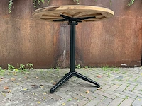 Klaptafel teak rond 80cm (4x) - afbeelding 4 van  5