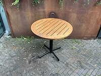 Klaptafel teak rond 80cm (4x) - afbeelding 1 van  5