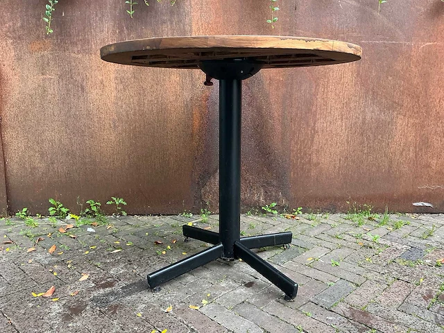 Klaptafel teak rond 80cm (4x) - afbeelding 4 van  5