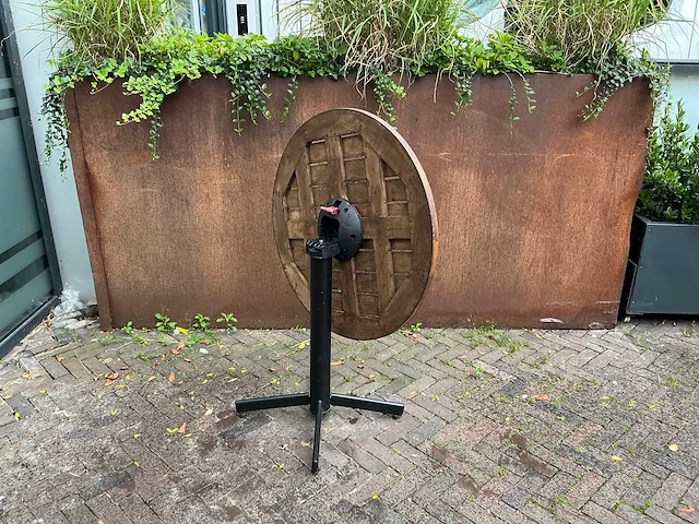 Klaptafel teak rond 80cm (4x) - afbeelding 5 van  5