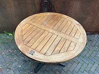 Klaptafel teak rond 80cm (6x) - afbeelding 2 van  5