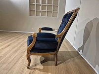 Klassieke - antieke - fauteuil - opnieuw bekleed - afbeelding 3 van  14