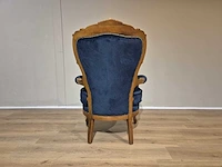 Klassieke - antieke - fauteuil - opnieuw bekleed - afbeelding 6 van  14