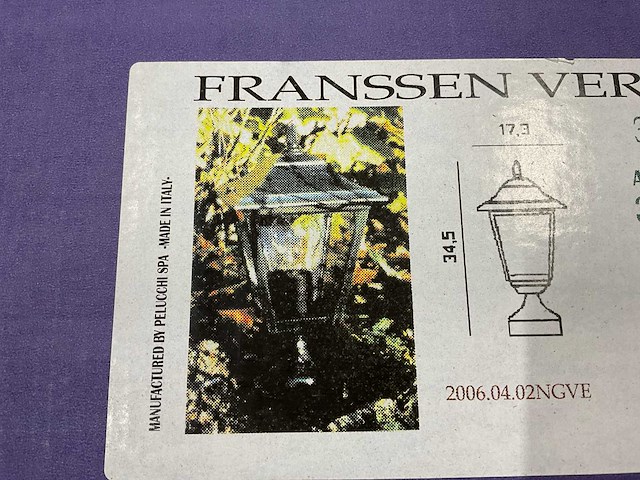 Klassieke buitenlantaarn sokkel (7x) - afbeelding 4 van  9