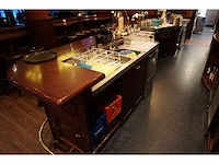 Klassieke horeca bar met messing voetsteun - afbeelding 5 van  12
