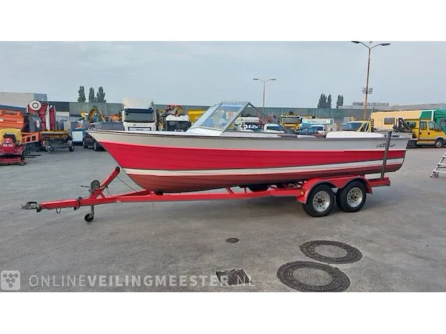 Klassieke motorboot chris craft, sea skiff ranger 21" 1964, rood, bouwjaar 1964 - afbeelding 2 van  84