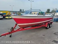 Klassieke motorboot chris craft, sea skiff ranger 21" 1964, rood, bouwjaar 1964 - afbeelding 3 van  84
