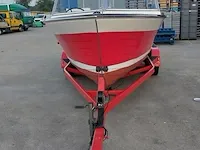 Klassieke motorboot chris craft, sea skiff ranger 21" 1964, rood, bouwjaar 1964 - afbeelding 4 van  84