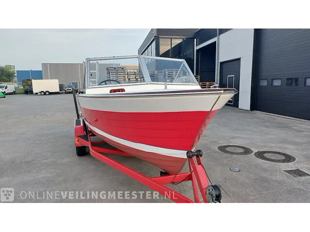 Klassieke motorboot chris craft, sea skiff ranger 21" 1964, rood, bouwjaar 1964 - afbeelding 5 van  84