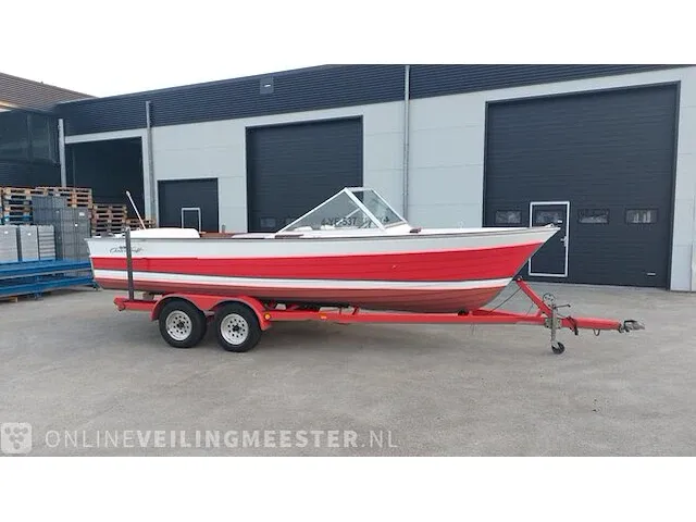 Klassieke motorboot chris craft, sea skiff ranger 21" 1964, rood, bouwjaar 1964 - afbeelding 1 van  84