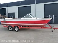 Klassieke motorboot chris craft, sea skiff ranger 21" 1964, rood, bouwjaar 1964
