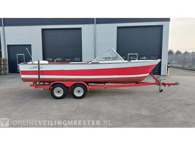 Klassieke motorboot chris craft, sea skiff ranger 21" 1964, rood, bouwjaar 1964 - afbeelding 23 van  84