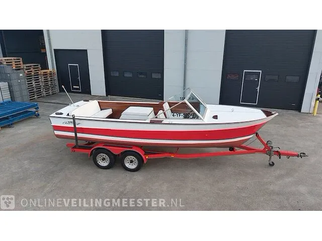 Klassieke motorboot chris craft, sea skiff ranger 21" 1964, rood, bouwjaar 1964 - afbeelding 41 van  84