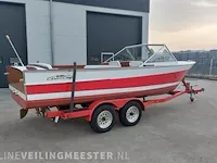 Klassieke motorboot chris craft, sea skiff ranger 21" 1964, rood, bouwjaar 1964 - afbeelding 34 van  84