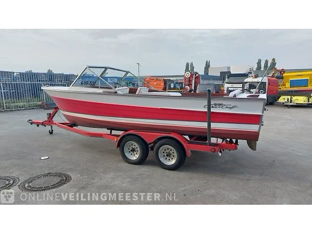 Klassieke motorboot chris craft, sea skiff ranger 21" 1964, rood, bouwjaar 1964 - afbeelding 78 van  84