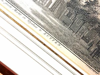 Klassieke prent de groote markt en wijnhuis te zutphen - afbeelding 4 van  5