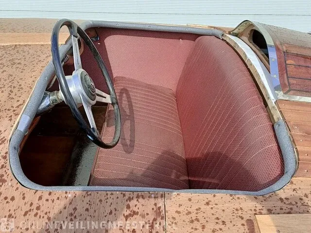 Klassieke speedboot (jaren 50/60) inclusief trailer, bruin - afbeelding 5 van  33