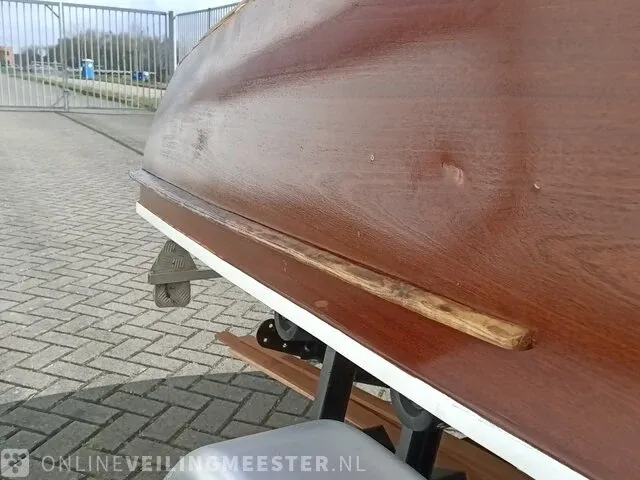 Klassieke speedboot (jaren 50/60) inclusief trailer, bruin - afbeelding 14 van  33