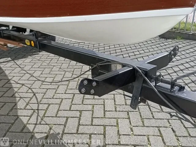 Klassieke speedboot (jaren 50/60) inclusief trailer, bruin - afbeelding 15 van  33